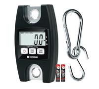 UNIWEIGH Balance suspendue 660lb/300kg,balance industrielle numérique avec crochets en aluminium,pese bagage à fonctions LCD/Hold/Tare pour ferme chasse,pêche,extérieur,bagage(Noir)