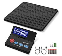 UNIWEIGH Pracel Balance postale numérique sans fil de 200 kg, précision de 10 g pour colis avec écran LCD, plate-forme en alliage d'acier, alimentation USB-A/batterie, tare/maintien/arrêt automatique
