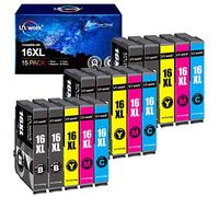 Uniwork Compatible Cartouches d'encre Remplacement pour Epson 16 16XL pour Workforce WF-2510 WF-2760 WF-2630 WF-2750 WF-2650 WF-2660 WF-2540 WF-2530 WF-2520 (Noir Cyan Magenta Jaune, 15-Pack)