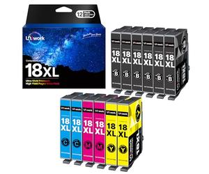 Uniwork 18XL Cartouches d'encre Compatible pour Epson 18