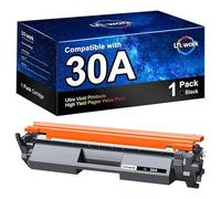 Uniwork Cartouche de toner de rechange compatible pour HP 30A CF230A 30X CF230X Utilisation avec Laserjet Pro MFP M203dw M227fdw M227fdn M203d M203dn M227sdn M227 M203, 1 Noir