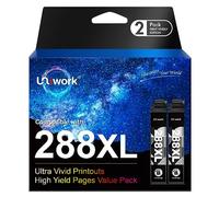 Uniwork Cartouche d'encre remanufacturée 288XL de rechange pour Epson 288 XL 288XL T288XL T288XL à haut rendement pour une utilisation avec XP-440 XP-330 XP-340 XP-430 XP-446 XP-434 (puce améliorée, 2