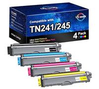 Uniwork Cartouches de Toner compatibles pour Brother TN241 TN245 TN-241 TN-245 pour DCP-9020CDW MFC-9330CDW MFC-9340CDW DCP-9015CDW HL-3140CW HL-3150CDW HL-3170CDW MFC-9140CDN MFC-9130CW (4-Pack)