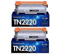 Uniwork Compatible Cartouche de Toner Remplacement pour Brother TN2220 TN2010 pour MFC-7360N HL-2130 HL-2240 MFC-7460DN DCP-7055 HL-2250DN HL-2270DW FAX-2840 (Noir, 2-Pack)