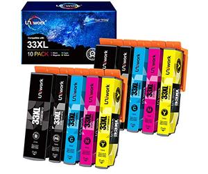 Uniwork Lot de 10 Cartouches d'encre compatibles avec Epson 33 XL