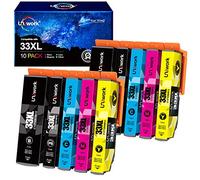 Uniwork Lot de 10 Cartouches d'encre compatibles avec Epson 33 XL 33XL pour Epson Expression Premium XP-530 XP-540 XP-7100 XP-900 XP-830 XP-630 XP-635 XP-645 XP-640