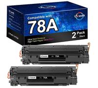 Uniwork Lot de 2 cartouches de toner de rechange pour imprimante HP 78A CE278A Laserjet Pro P1606dn, M1536dnf, P1566, P1560, P1606, M1536 Noir