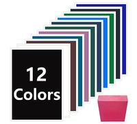 UNIXYZ Papier de marquage coloré pour diode CO2 - Outils de gravure laser pour céramique, verre, cristal, pierre (12 couleurs + racloir)