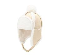 Uniyoung Chapeau d'hiver pour bébé garçon et fille Chapeau de trappeur Ushanka en polaire Bonnet chaud pour le ski, le snowboard Bonnet thermique coupevent pour enfants de 1 à 5 ans, beige,