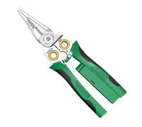 Unj280 Pince à dénuder avec fonction de mesure du courant, pince à dénuder 8 en 1 pour couper et tirer des fils, ciseaux pour gratter et presser les fils, avec test de tension Unj280, vert, 20,7 cm