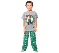 UNK NBA Ensemble de Pyjama 2 pièces pour garçon avec Pantalon et t-Shirt, Enfant, HAY3805F-BC-KLY-14-16, Vert Kelly, 14-16