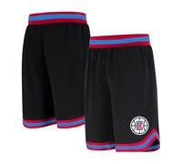 Unk NBA Ultra Game Short de Basket pour Homme GSM3547F avec Logo de l'équipe de la NBA tissé en polymaille, Noir, Taille L