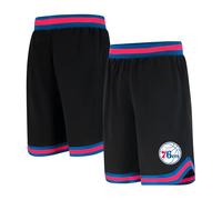 Unk NBA Ultra Game Short de Basket pour Homme GSM3547F avec Logo de l'équipe NBA tissé en polymaille, Noir, Taille XL