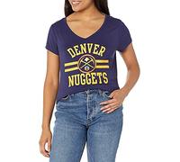 UNK Ultra Game Femme S/S Co-Ed NBA Coupe décontractée col en V à Manches Courtes pour Homme, Femme, Co-Ed Top, Bleu Marine