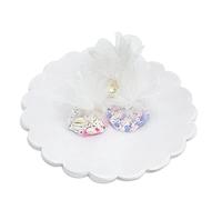 UNKCEST 100 Pcs Voile de Tulle Rond Organza, 25 cm Sachet Rrganza Dragées Sachet de Bonbons Blanc pour Mariage Baptême Fête Anniversaire Partie Bijoux (0030)