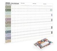 UNKCEST Calendrier Annuel 2026 Mural Grand Format Planificateur DIN (74.2 x 52.5 cm) - Le Planificateur Mural Idéal pour Booste votre Organisation Familiale, vos Études et votre Travail (#09)