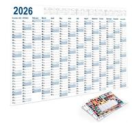 UNKCEST Calendrier Annuel 2026 Mural Grand Format Planificateur DIN (74.2 x 52.5 cm) - Le Planificateur Mural Idéal pour Booste votre Organisation Familiale, vos Études et votre Travail (#02)
