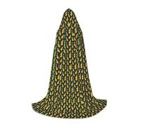 Unkhtt Ananas Imprimé Unisexe Confortable Cape à Capuche pour Cosplay Costume Festival Carnaval Magicien Robes