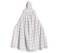 Unkhtt Belle cape à capuche avec imprimé feuilles de vigne pour adultes, carnaval, cosplay, bal masqué, fête confortable