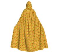Unkhtt Cape à capuche avec imprimé cactus et piment pour adultes, festivals, carnaval, cosplay, bal masqué, fête, confort