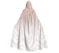 Unkhtt Cape à capuche avec joli motif imprimé pailleté pour cosplay, bal masqué, festival, carnaval