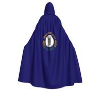 Unkhtt Cape à capuche confortable avec imprimé drapeau de l'État du Kentucky pour adulte, carnaval, cosplay, bal masqué, fête