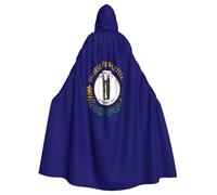 Unkhtt Cape à capuche confortable avec imprimé drapeau de l'État du Kentucky pour adulte, carnaval, cosplay, bal masqué, fête