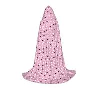 Unkhtt Cape à capuche confortable unisexe avec imprimé mouton blanc sur fond rose pour cosplay, festival, carnaval, magicien