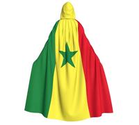 Unkhtt Cape à capuche imprimée drapeau du Sénégal pour adulte pour cosplay, bal masqué, festival, carnaval