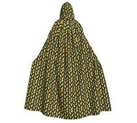 Unkhtt Cape à capuche pour adultes avec imprimé ananas jaune pour cosplay, bal masqué, festival, carnaval
