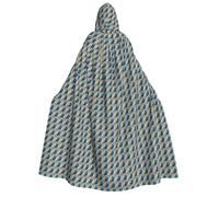 Unkhtt Cape à capuche pour adultes avec imprimé perroquet bleu 190 cm