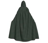 Unkhtt Cape à capuche pour adultes, motif fantôme vert, horreur, citrouille, pour cosplay, bal masqué, festival, carnaval