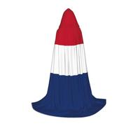 Unkhtt Cape à capuche unisexe avec imprimé drapeau néerlandais pour cosplay, festival, carnaval, magicien