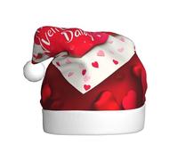 Unkhtt Chapeau de Noël imprimé Happy Valentine's Day pour adulte Accessoire festif pour Noël, Halloween, Nouvel An