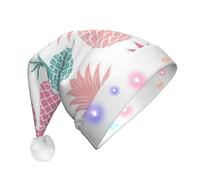 Unkhtt Chapeau de Noël unisexe avec imprimé ananas coloré - Accessoire de décoration pour fête de fin d'année