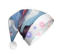 Unkhtt Chapeau de Noël unisexe imprimé paysage du Japon Mount Fuji - Accessoire de décoration pour fête de fin d'année