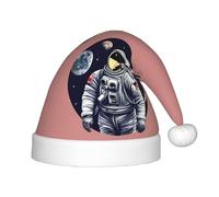 Unkhtt Chapeau d'elfe de Noël imprimé astronaute sur la lune pour garçons et filles, chapeau festif pour le Nouvel An pour Noël, les vacances, le Père Noël, cadeau
