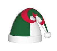 Unkhtt Chapeau d'elfe de Noël imprimé drapeau de l'Algérie pour garçons et filles, chapeau festif Nouvel An pour Noël, vacances, Père Noël, cadeau