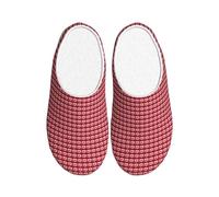 Unkhtt Chaussons pour adultes avec imprimé Happy Valentine's Day - En flanelle douce - Anti-boulochage - Semelle antidérapante - Pour la maison et les voyages
