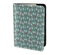 Unkhtt Dog- Print Étui portefeuille pour passeport de 14 cm pour homme et femme Compact et sécurisé, Noir , Taille unique