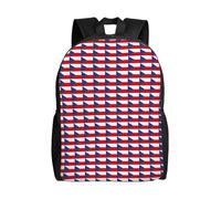 Unkhtt Drapeau de la République tchèque imprimé élégant unisexe grande capacité sac à dos pour le travail, les voyages, le camping, les aventures en plein air