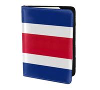 Unkhtt Étui portefeuille pour passeport de 14 cm avec imprimé drapeau du Costa Rica pour homme et femme, compact et sécurisé, Noir , Taille unique