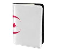 Unkhtt Étui portefeuille pour passeport de 14 cm imprimé drapeau de l'Algérie pour homme et femme Compact et sécurisé, Noir , Taille unique
