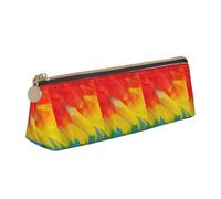 Unkhtt Fantastique trousse à crayons avec motif plumes de perroquet - Grande capacité - Triangle - Pour étudiants et écoles, blanc, Taille unique