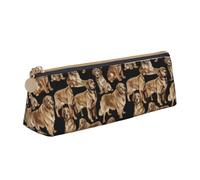 Unkhtt Golden Retrievers Trousse à crayons triangulaire de grande capacité pour étudiants et écoles, blanc, Taille unique