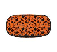 Unkhtt Halloween Imprimer Grande Capacité Crayon Pen Pouch Étudiants Double Zip School Stationery Makeup Storage, Noir , Taille unique, Organiseur de sac