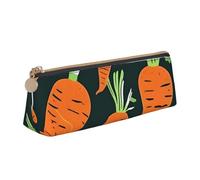 Unkhtt Happy Carrot Trousse à crayons de grande capacité avec motif imprimé sans couture triangulaire pour étudiants et écoles, blanc, Taille unique
