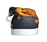 Unkhtt Happy halloween-vector 1 Print Adult Santa Hat for Holiday New Year Celebrations Christmas Costume Party Accessory