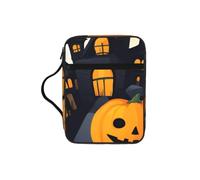 Unkhtt Happy-Halloween-Vector 1 Sac de rangement imprimé Bible Porte-Écritures Couverture étanche Voyage Église Rangement quotidien