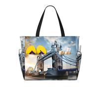 Unkhtt Historic Old Tower Bridge London Print Sac de voyage confortable Sac de plage fourre-tout vacances d'été pique-nique camping accessoire élégant